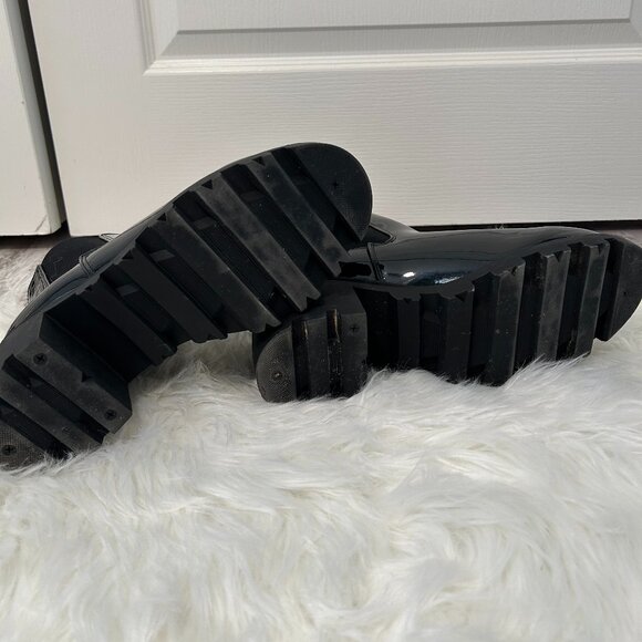 JUSTFAB Womans Black Heeled Boots SIZE 10 E - Picture 6 of 7